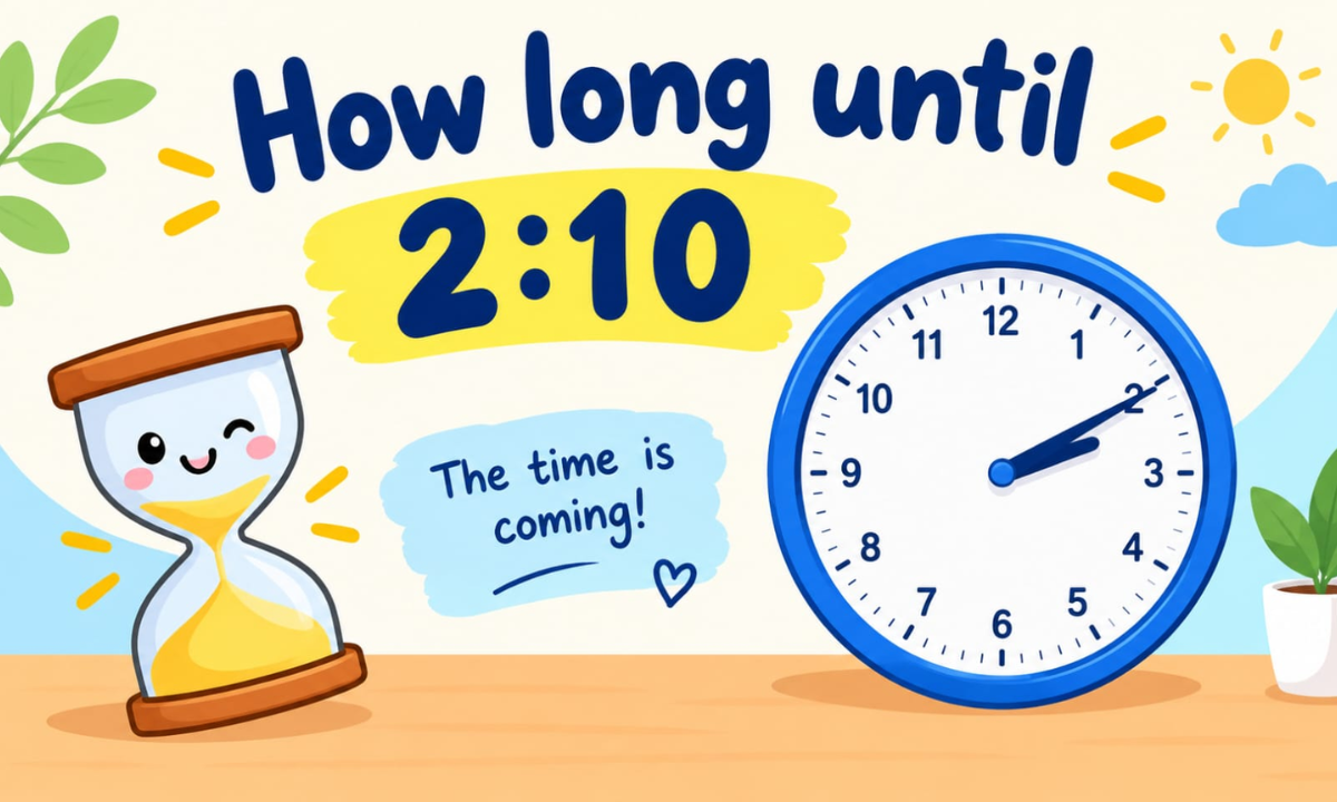 How Long Until 2:10? Countdown to 2:10 PM & AM